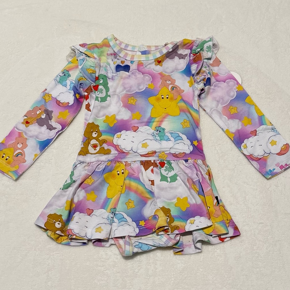 NEW CARE BEAR BAMBOO ONESIE WITH DRESS